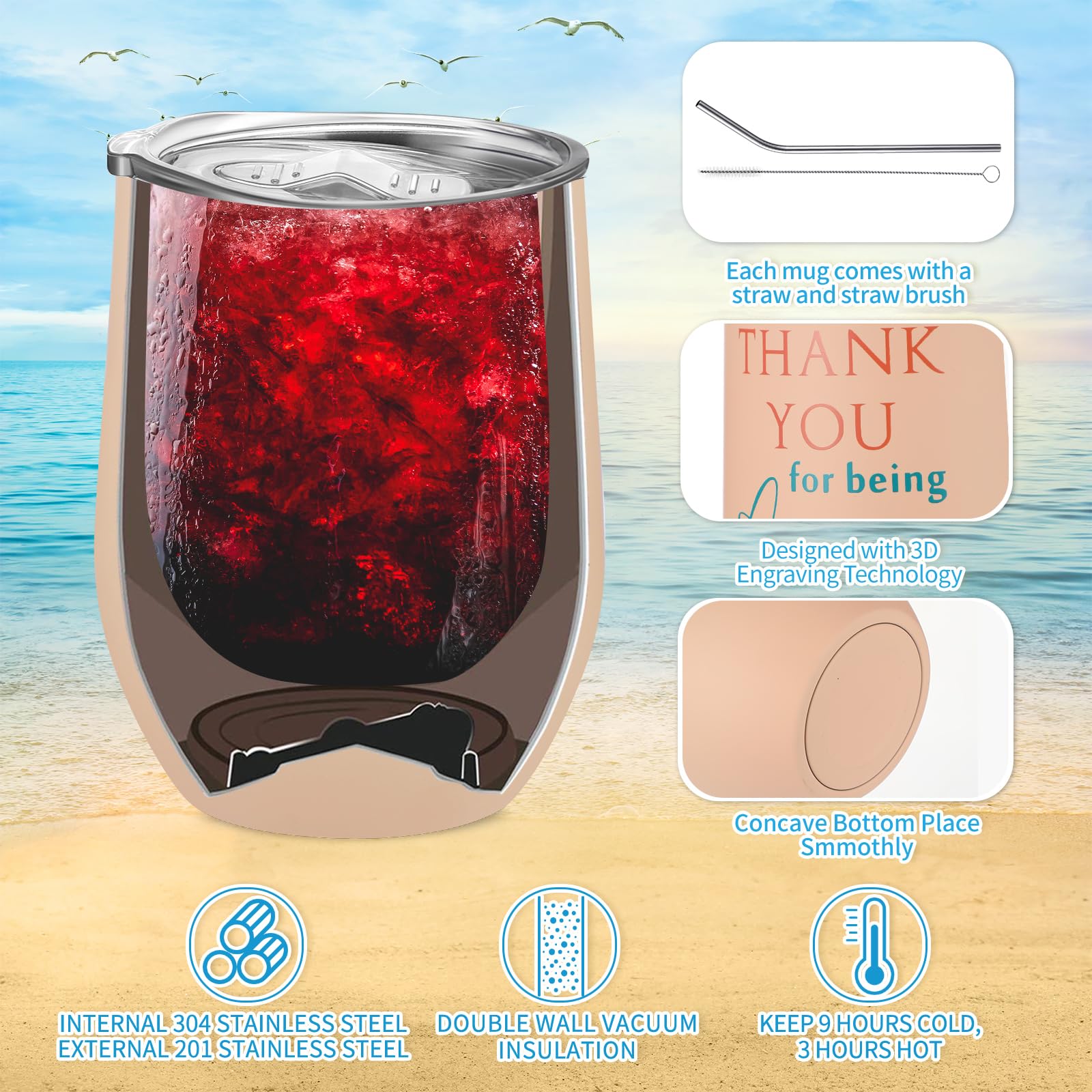 Vasos Inbagi con colores variados, estilo inspirador para cualquier ocasión.