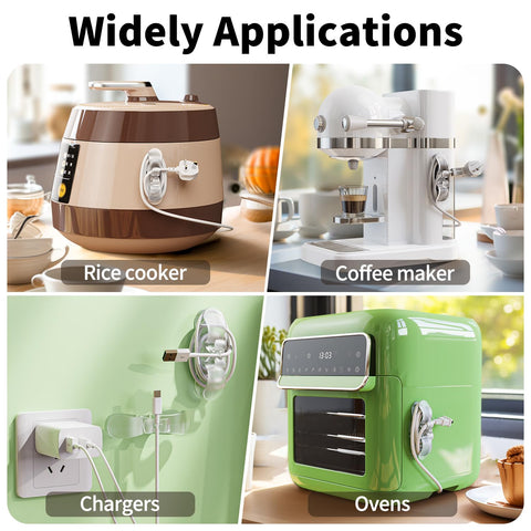 INDEMO organizador de cables para cafetera, base adhesiva práctica