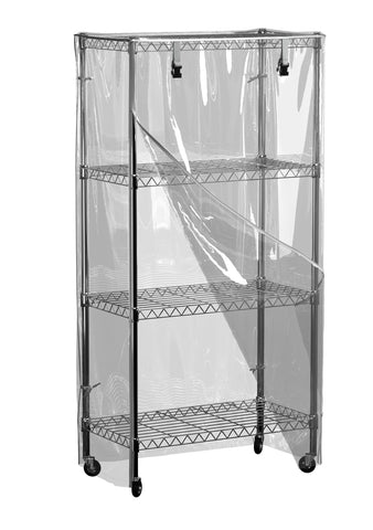 IndigoTempest9 cubre-estante PVC transparente con cremallera para visibilidad total y protección contra polvo