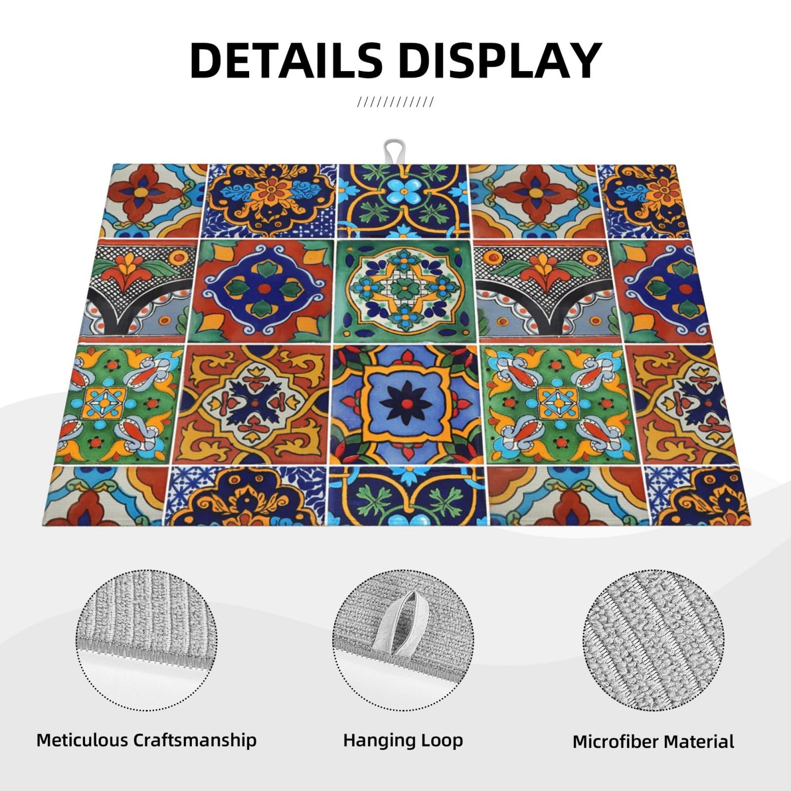 Talavera indokyeyqaz, placa de secado grande para electrodomésticos y vajilla.