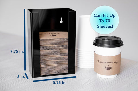 Inevibe almacenamiento para mangas de café con capacidad de 75 unidades.