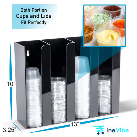 Inevibe dispensador de tazas de porción para servir con precisión.