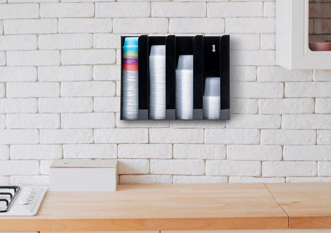 Inevibe organizador acrílico negro, diseño elegante para cualquier cocina.