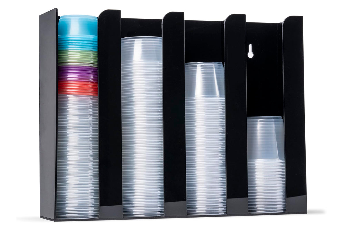 Inevibe porciones con tapas, organizador acrílico de 4 compartimentos para condimentos.