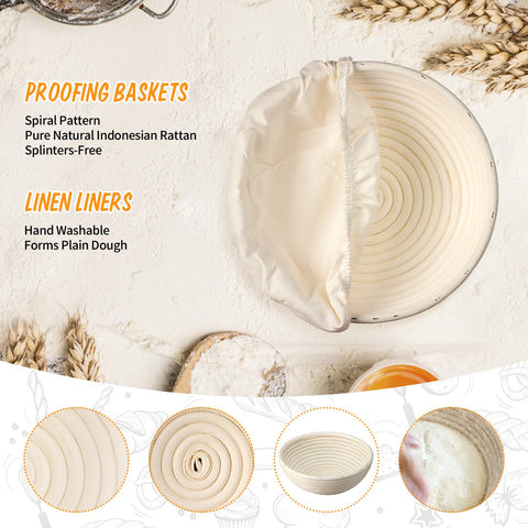 Ineyger Banneton: cesta de fermentación uniforme para levadura y fermentación estable.