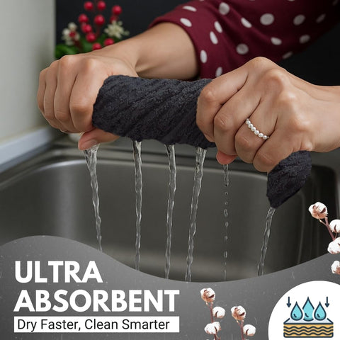 Toallas Infinitee Xclusives absorbentes para secado rápido de superficies.