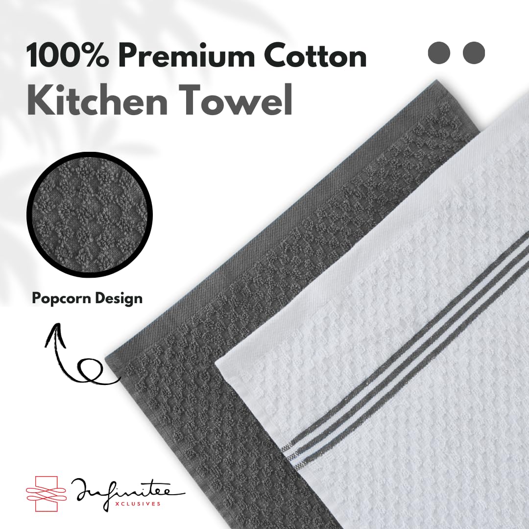 Toallas Infinitee Xclusives de lavado fácil, gris