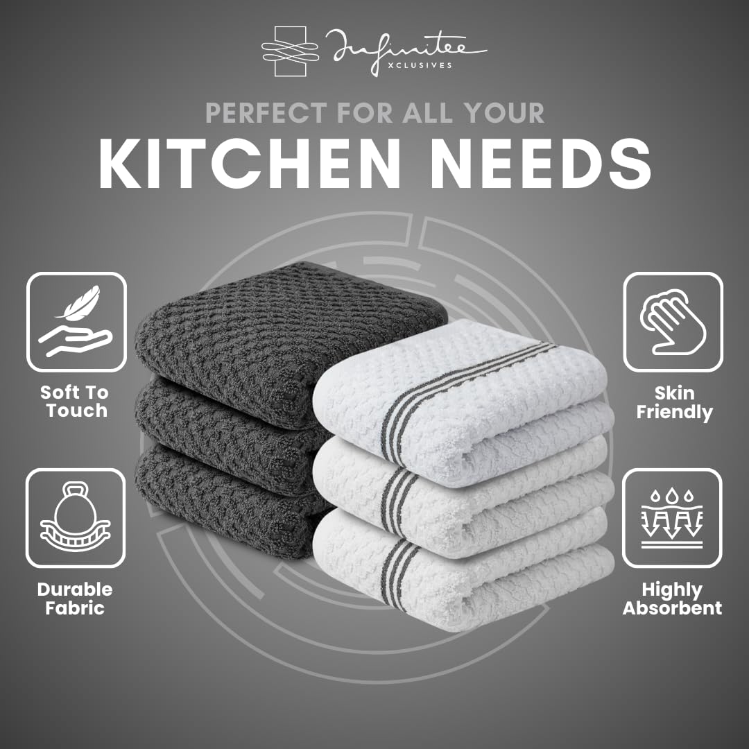 Toallas absorbentes para vajilla e utensilios Infinitee Xclusives gris