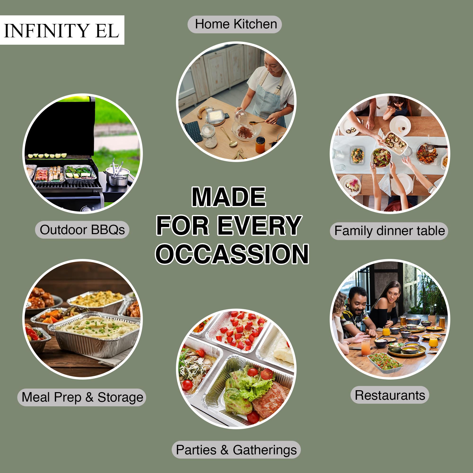 Bandeja Infinity El distribuye calor de forma uniforme para platos.