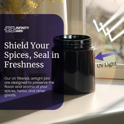 Infinity Jars tarro de 250 ml para semillas, mantiene secas las especias.