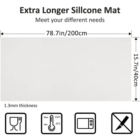 InfiOne tapete de silicona antiadherente para amasar sin pegar