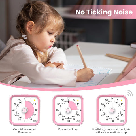 InfPokid temporizador visual portátil, cabe en el escritorio y se transporta fácilmente.
