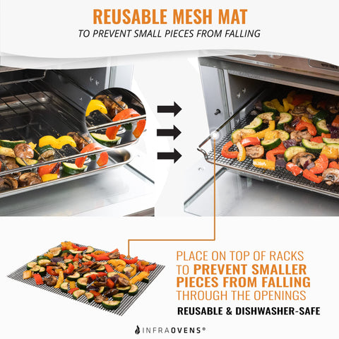 INFRAOVENS juego de 3 mats reutilizables facilita cocinar sin residuos.