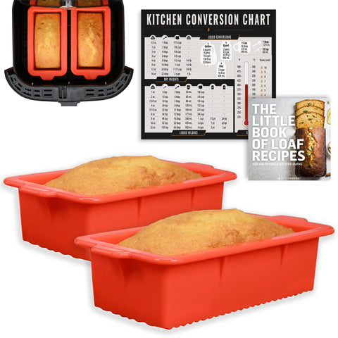 Infraovens latas de silicona para freidora de aire, 7,5 pulgadas, fácil desmolde de bizcochos