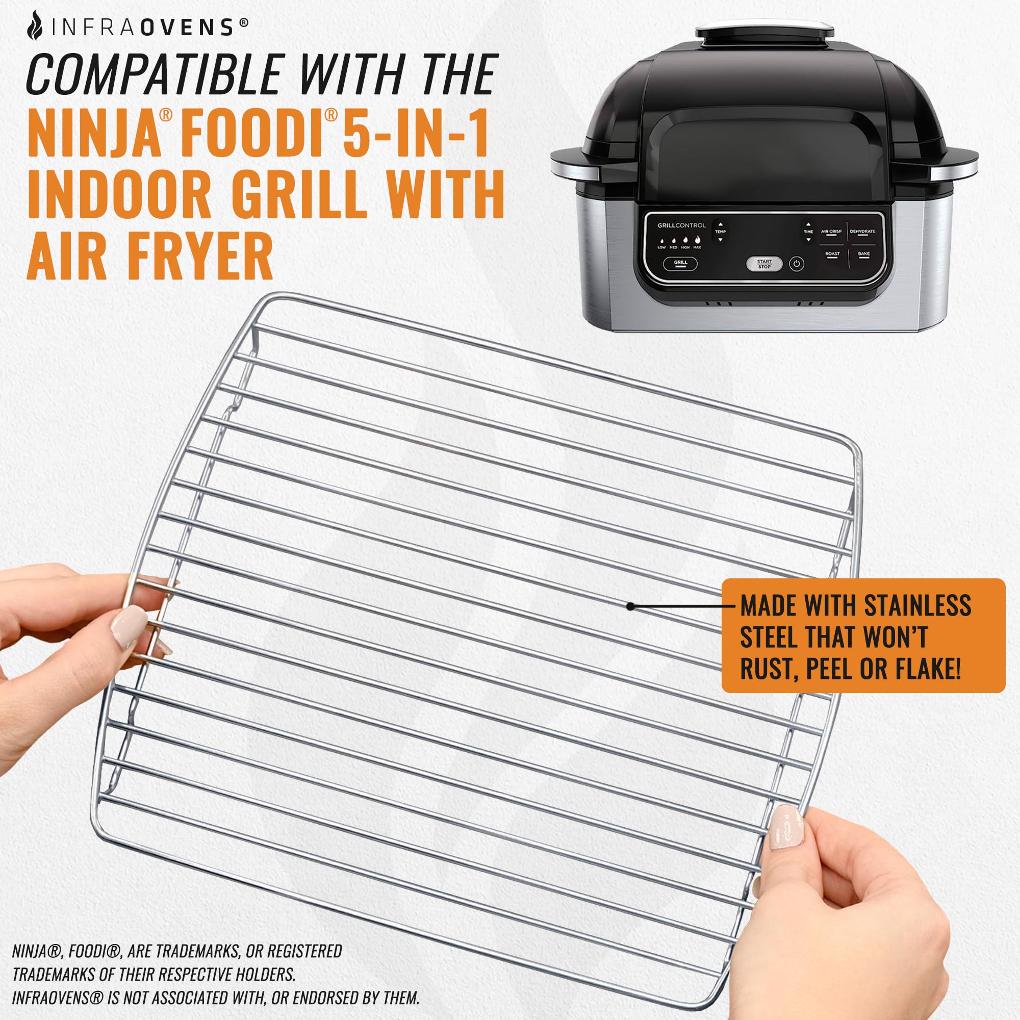 INFRAOVENS mat reutilizable para freidora de aire facilita la limpieza.