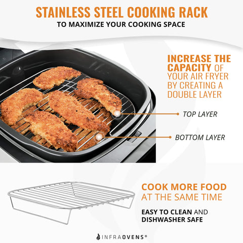 INFRAOVENS Tapete de silicona elevado reduce grasa y mejora crujiente