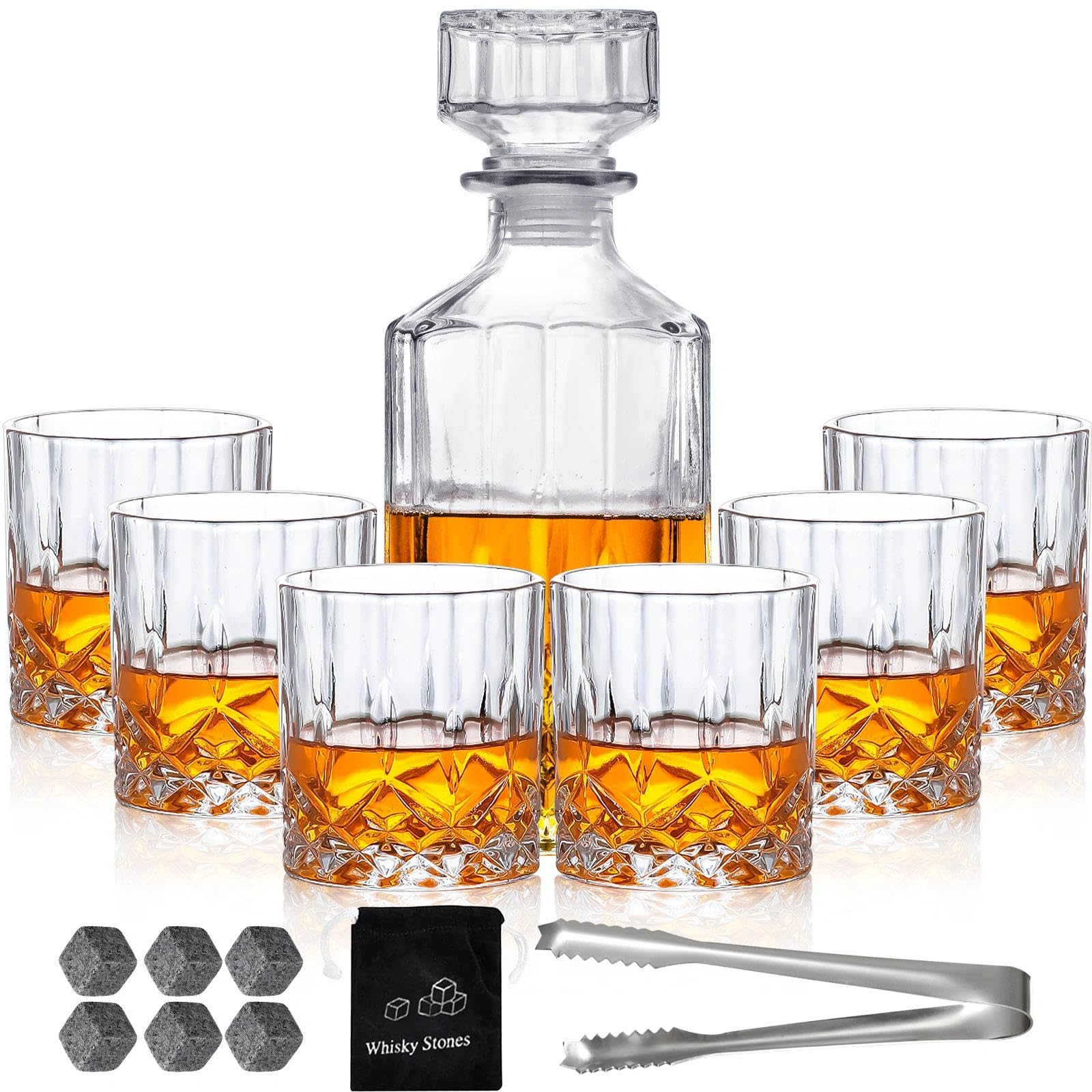 INFTYLE decantador whisky 1000ml, botella clara que preserva aromas y facilita servir.