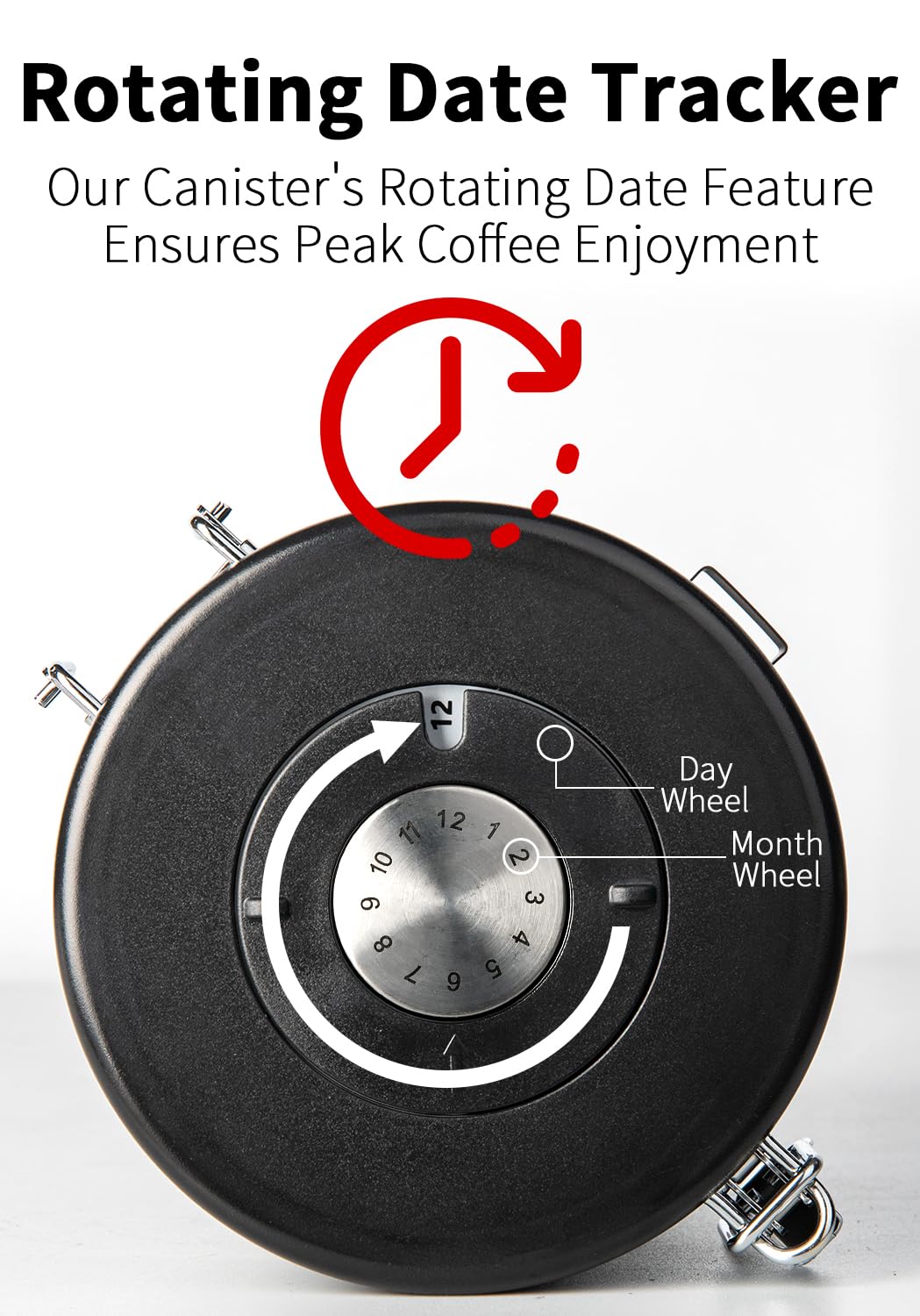 INFTYLE Lata de café con registrador de fecha ayuda a usar café fresco.