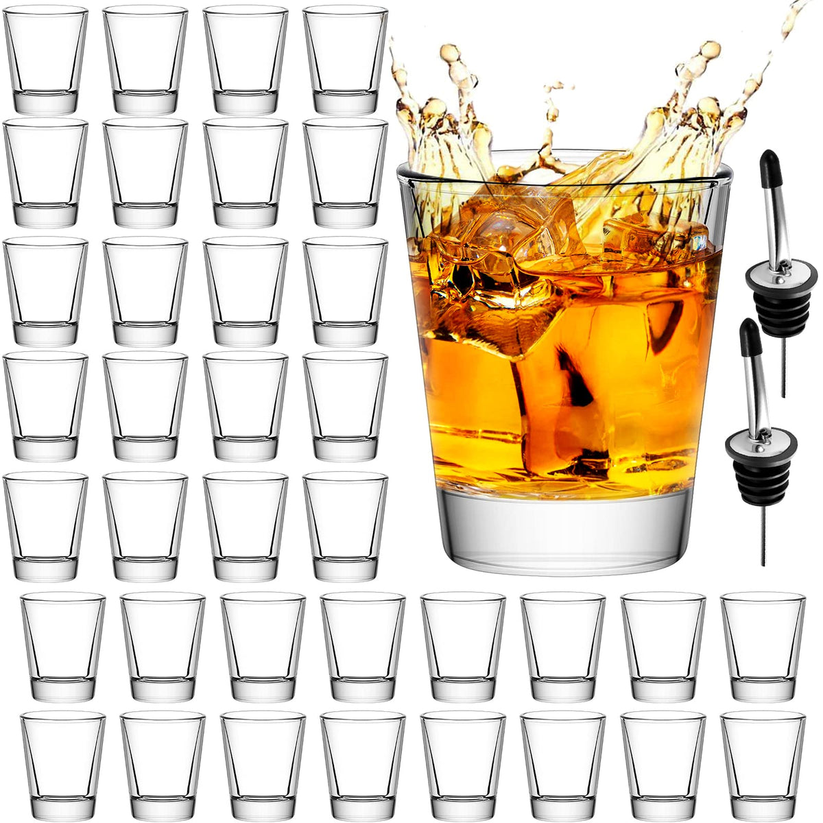 Vasos INFTYLE chupito 50 ml, set de 36 para degustaciones elegantes
