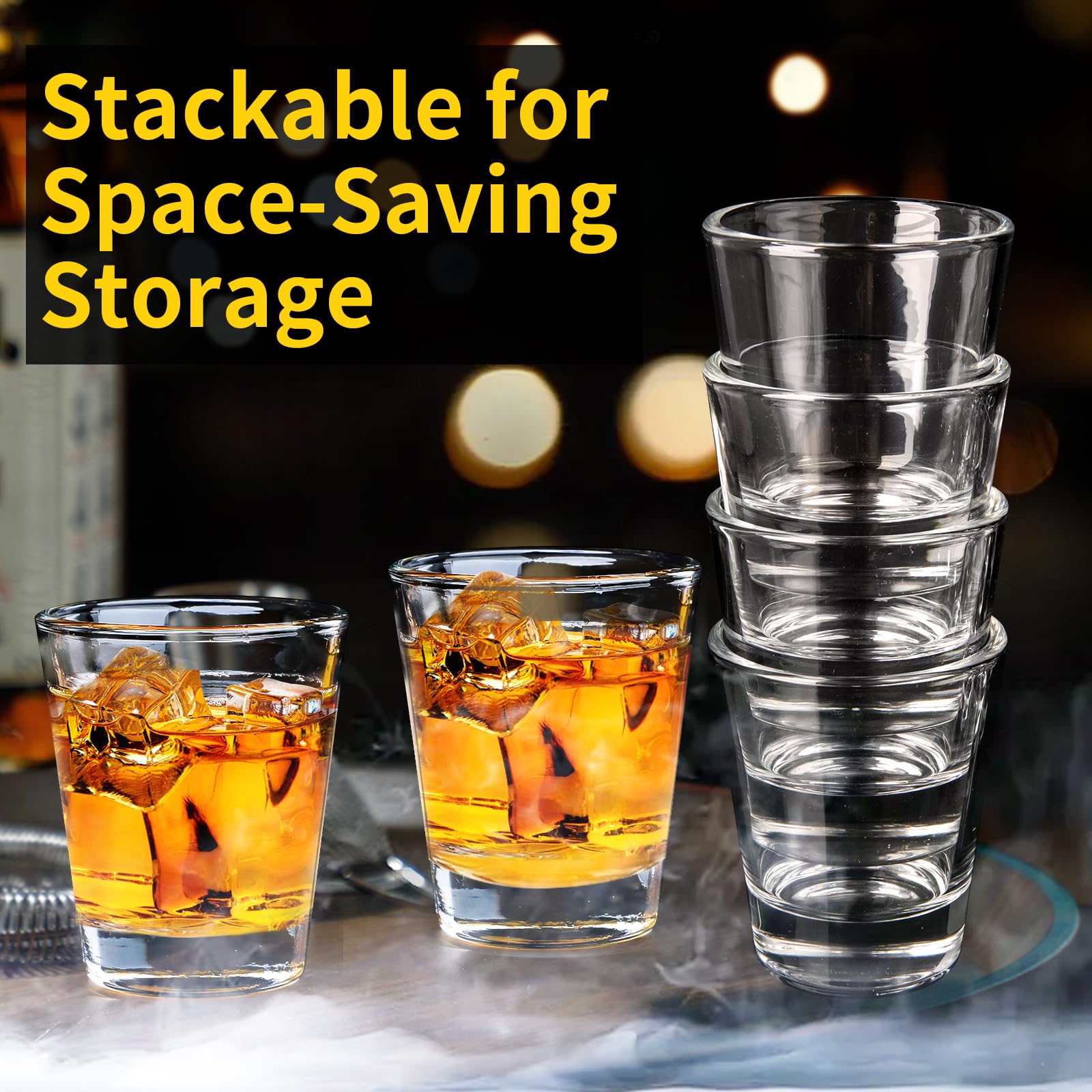 Vasos INFTYLE para whisky, tequila, vodka y licores