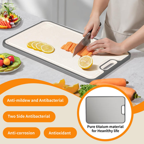 Tabla Infumm con cara trigo-PP para verduras, evita contaminación cruzada.