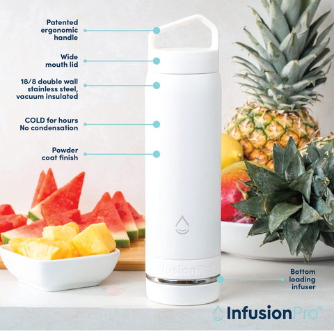 Infusion Pro manija ergonómica para llevarla cómodamente en viaje