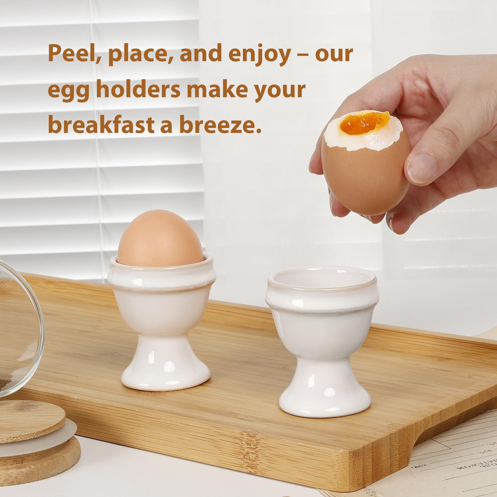 INGOFIN portahuevos ceramicos, perfecto para camping y picnic.