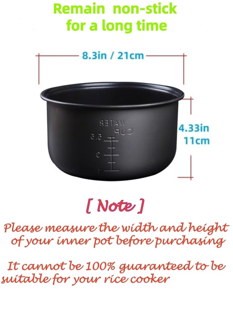 Ingpro Olla interior 5,5 tazas ideal para porciones familiares.