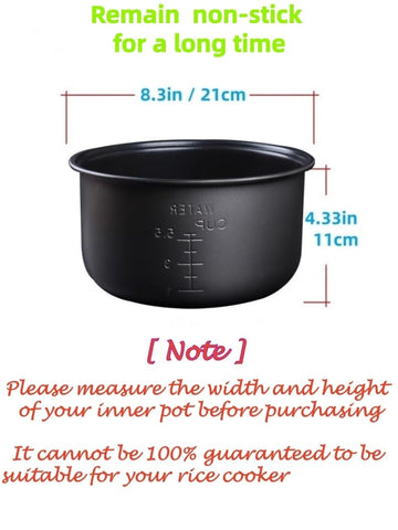 Ingpro Olla interior 5,5 tazas ideal para porciones familiares.