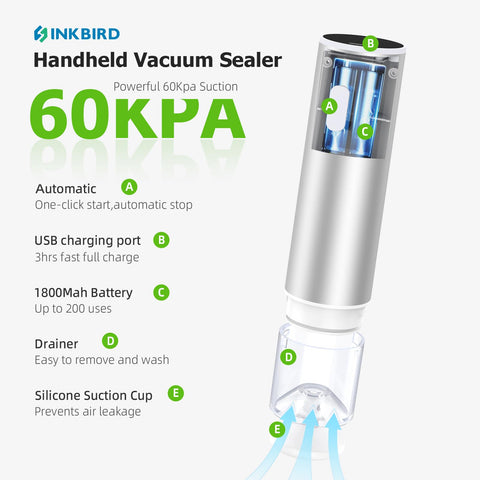 Inkbird boquilla de aire para sellado y inflado fácil