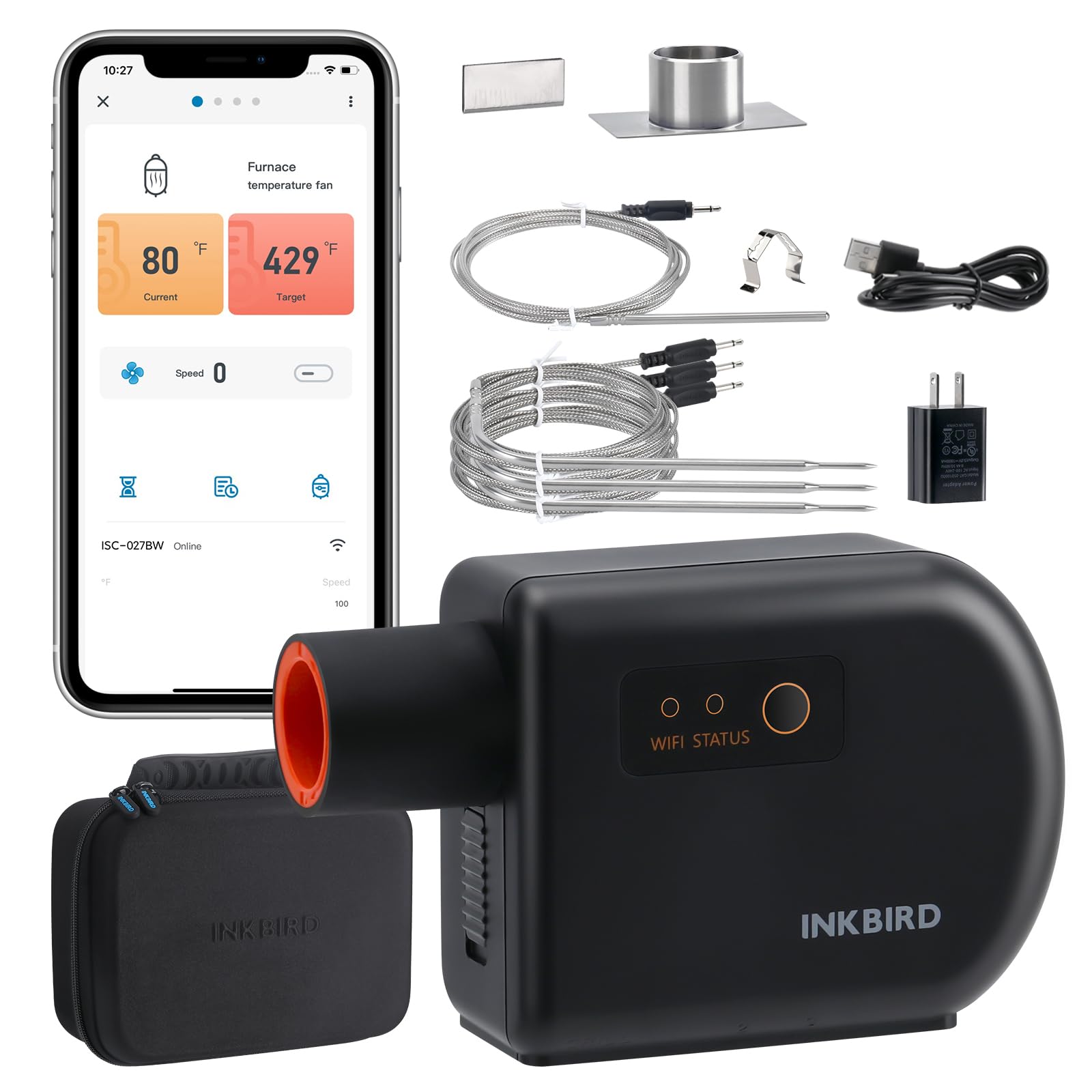 Inkbird control de temperatura para barbacoa con WiFi y Bluetooth para control remoto.