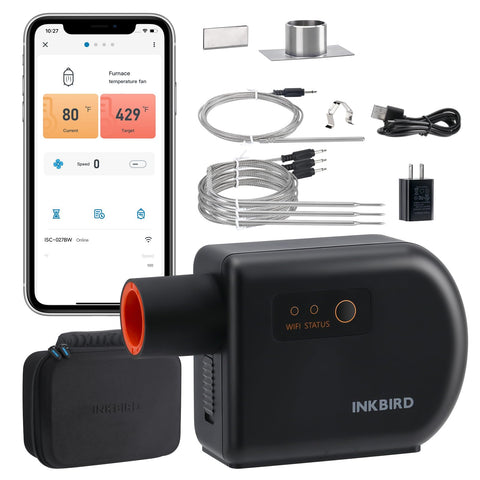 Inkbird control de temperatura para barbacoa con WiFi y Bluetooth para control remoto.