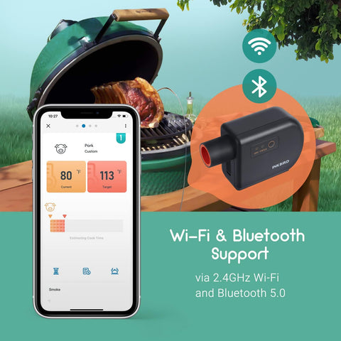 Inkbird detector inteligente de tapa para smoker detecta apertura y optimiza flujo.