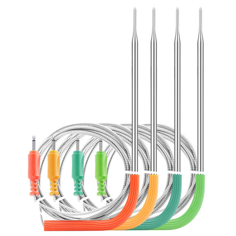Inkbird IBBQ-4T con sonda roja para controlar la temperatura de la carne