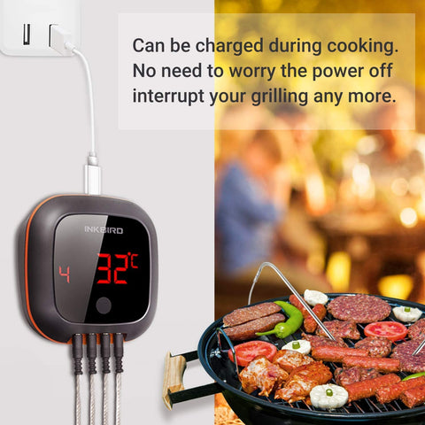 Sondas de acero inoxidable para carne y horno con Inkbird IBT-4XS