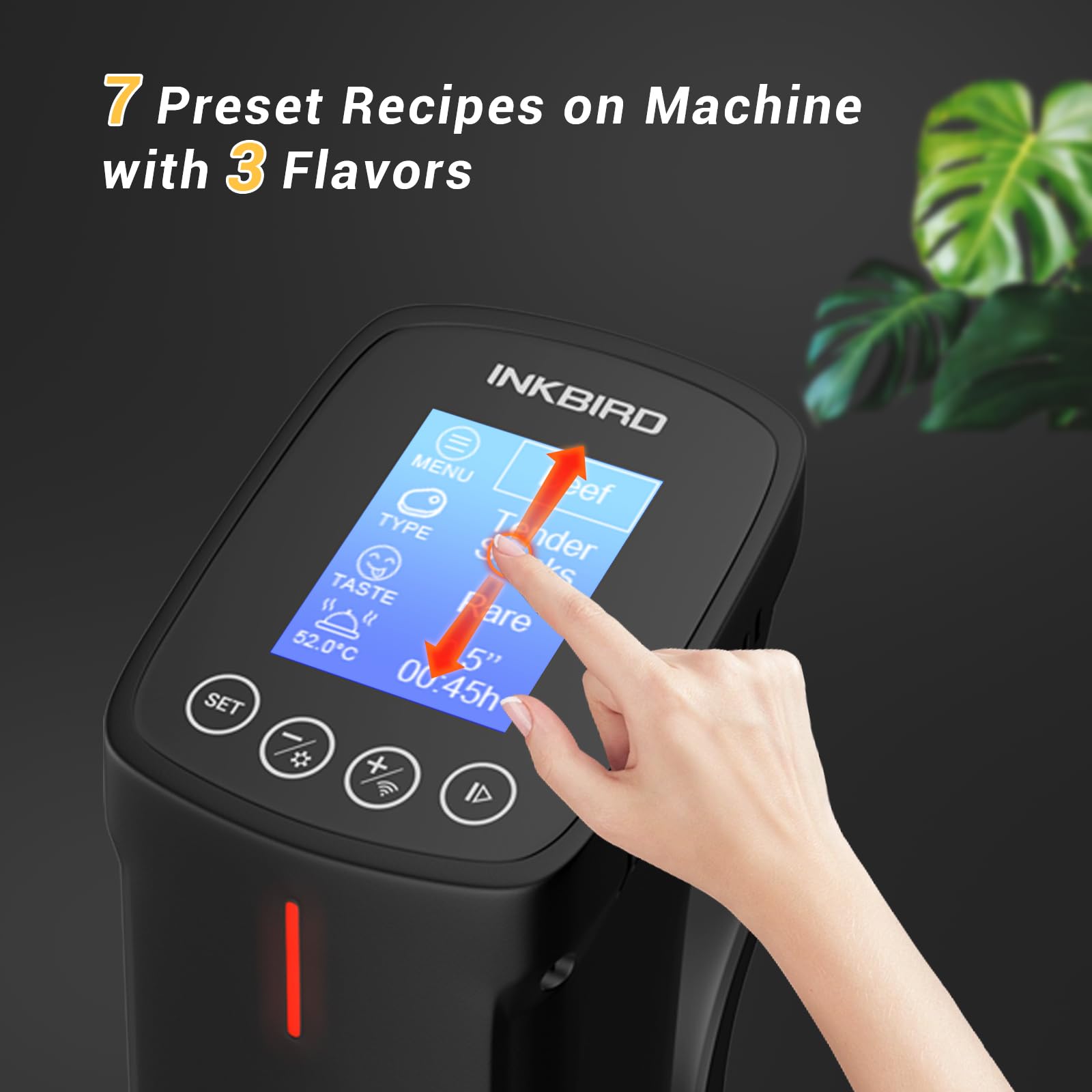 Rango de temperatura 25–99 °C con precisión para sous vide
