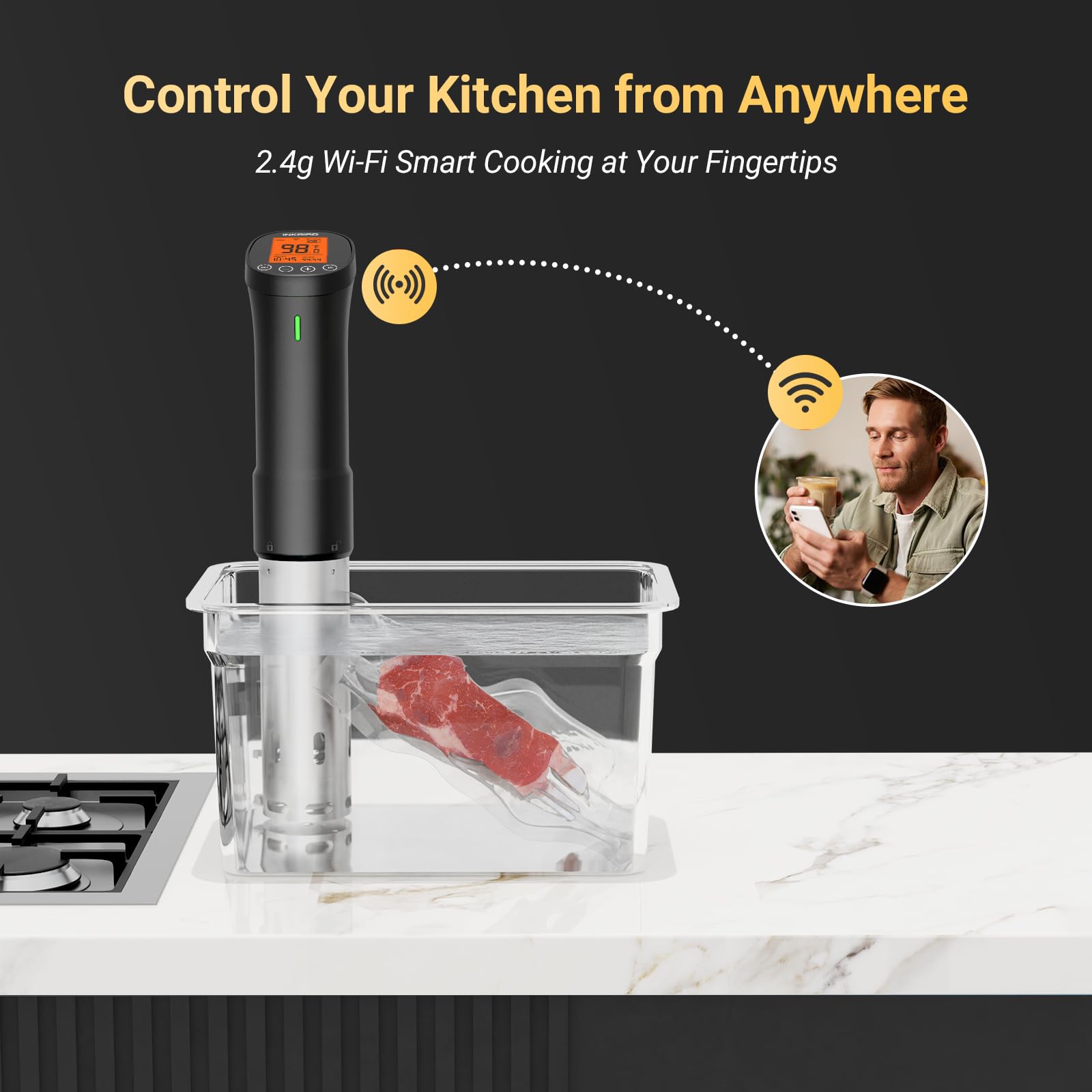 Inkbird Sous Vide: control de temperatura exacto para resultados consistentes.