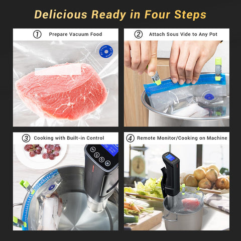 Inkbird Sous Vide Cooker silencioso, uso doméstico sin molestias.