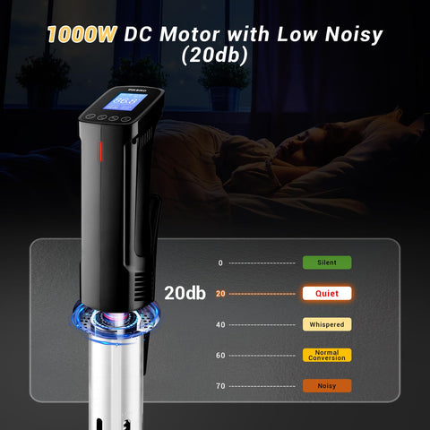 Inkbird Sous Vide Cooker temporizador, planificación de menús con precisión.