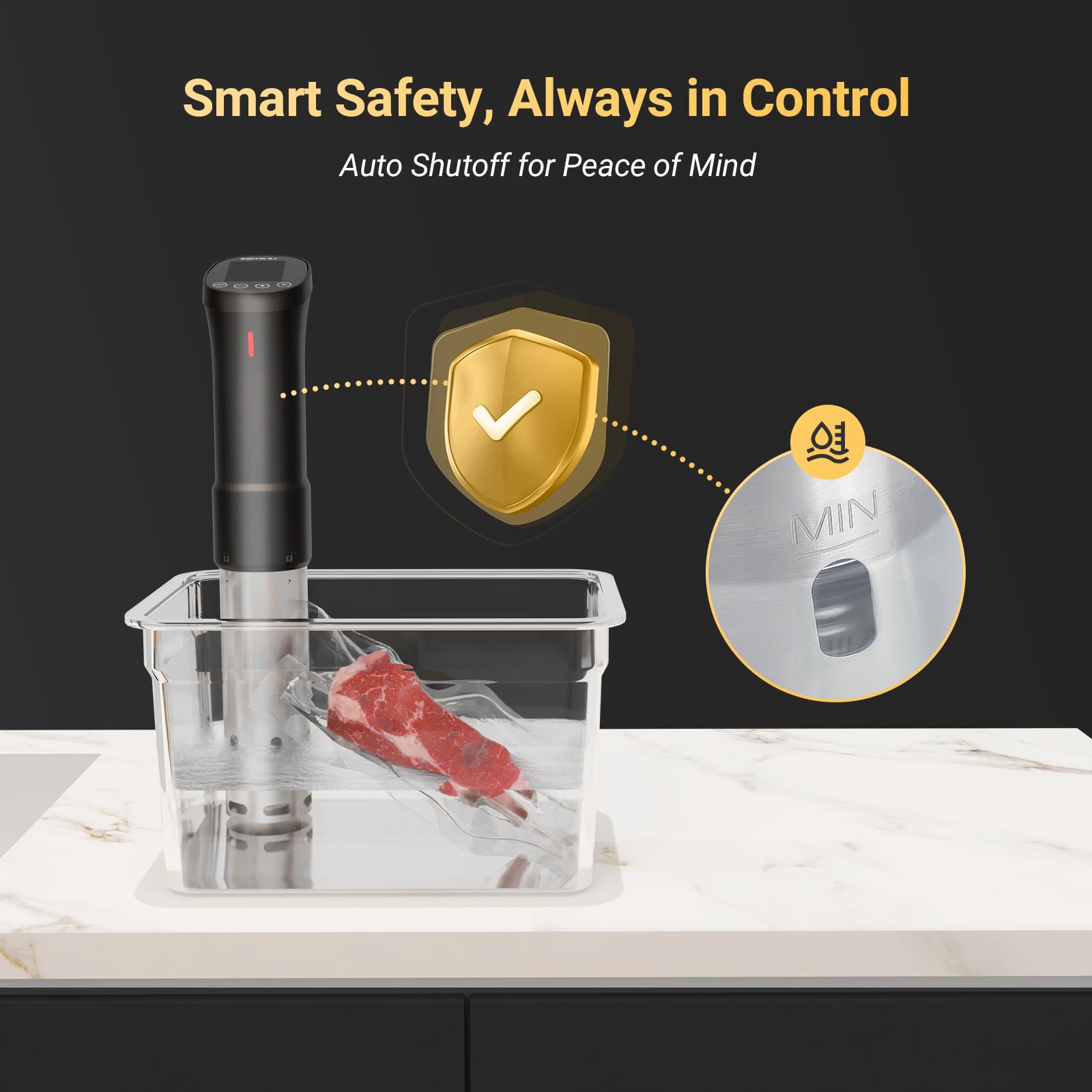 Inkbird Sous Vide: funcionamiento silencioso para cocina tranquila.