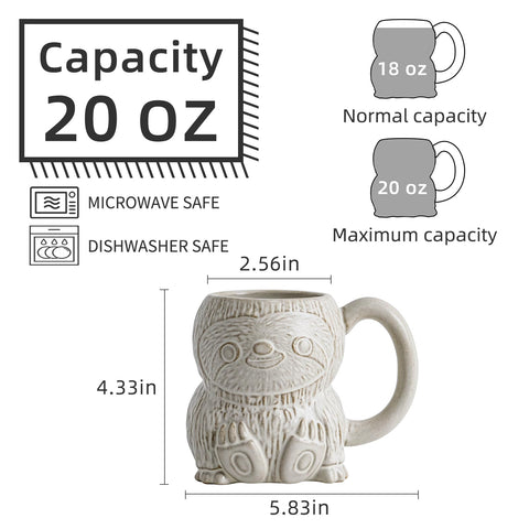 INKRICH Taza cerámica grande 20oz para bebidas diarias