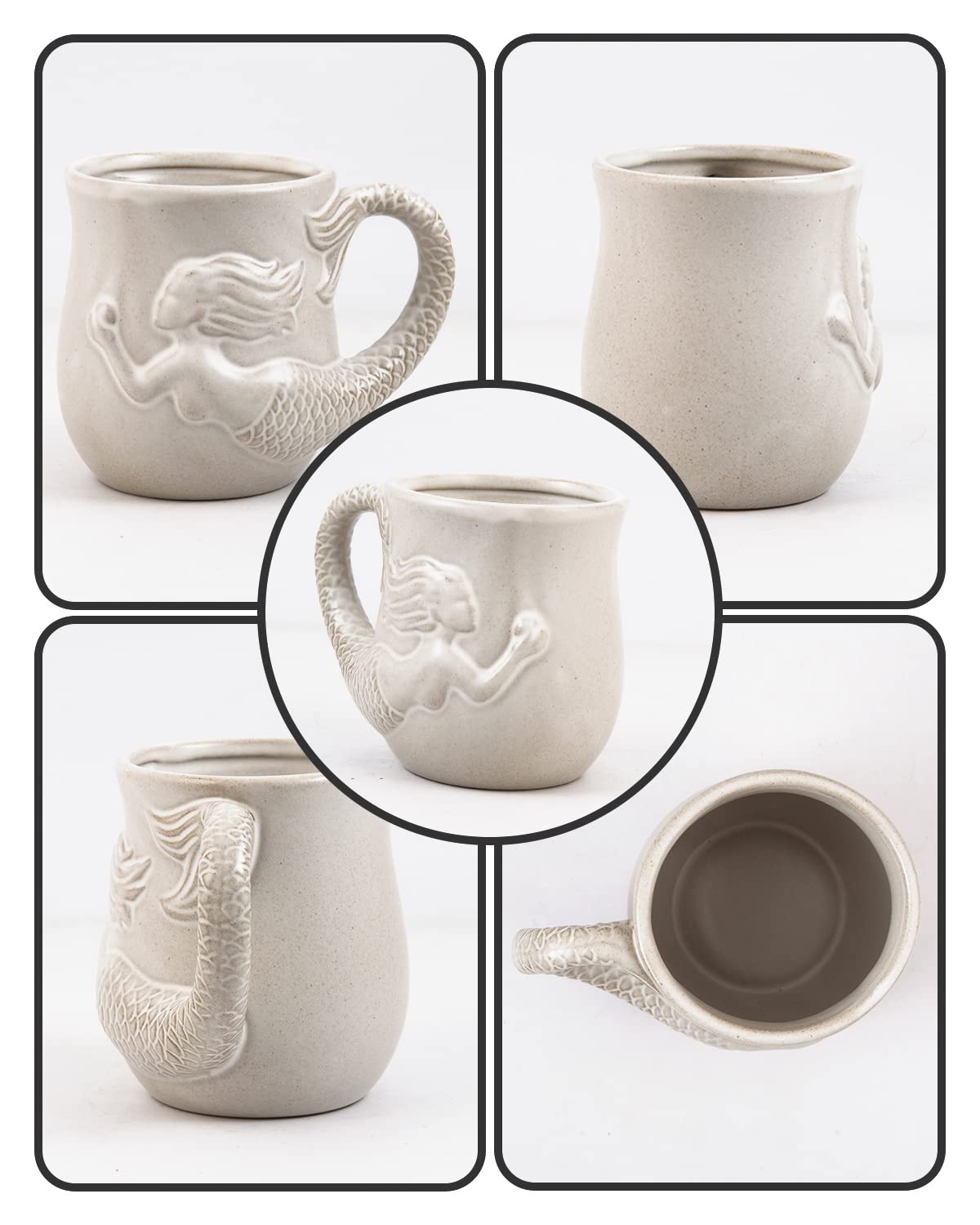 Taza INKRICH uso diario oficina y hogar, diseño temático sirena.