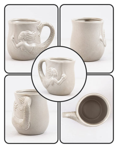 Taza INKRICH uso diario oficina y hogar, diseño temático sirena.