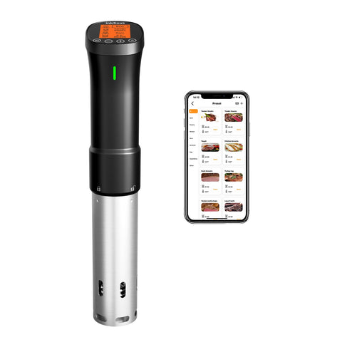InkSous sous vide wifi en acción facilita cocción precisa a distancia