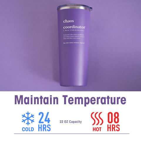 Inncup coordinador del caos, doble pared aislante, conserva la temperatura por más tiempo.