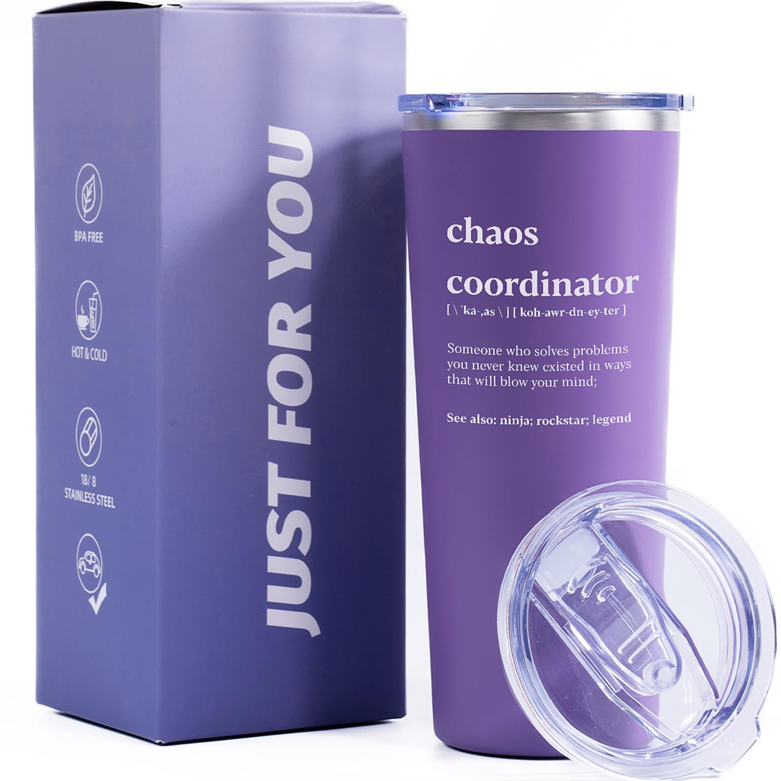Inncup coordinador del caos, vaso aislado 22oz, mantiene bebidas frías o calientes todo el día.