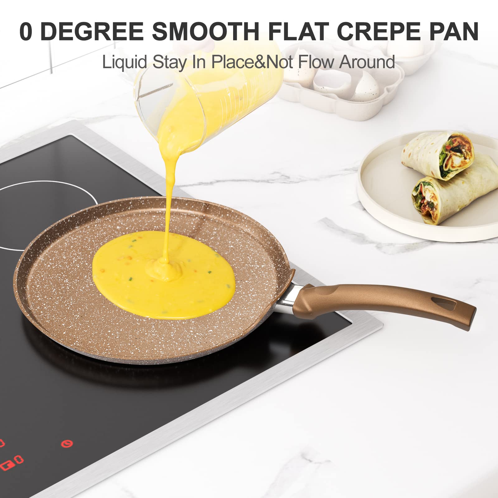 Mango ergonómico de Innerwell resistente al calor para voltear con seguridad.