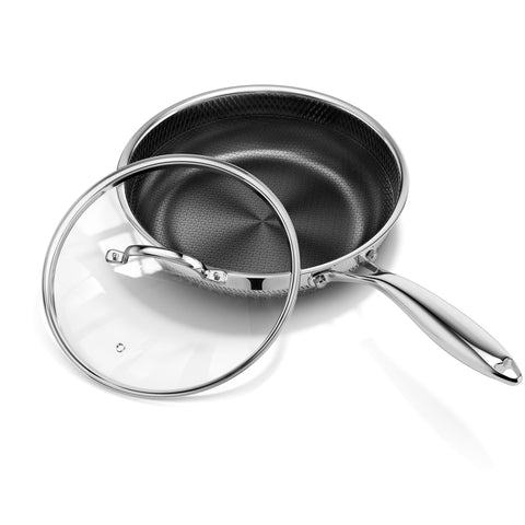 Sartén Innerwell 8 pulgadas con tapa para freír sin pegar.