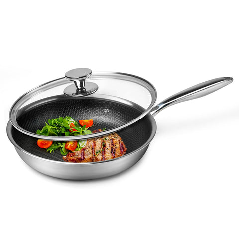 Innerwell sartén de acero inoxidable con base hexagonal para cocción uniforme