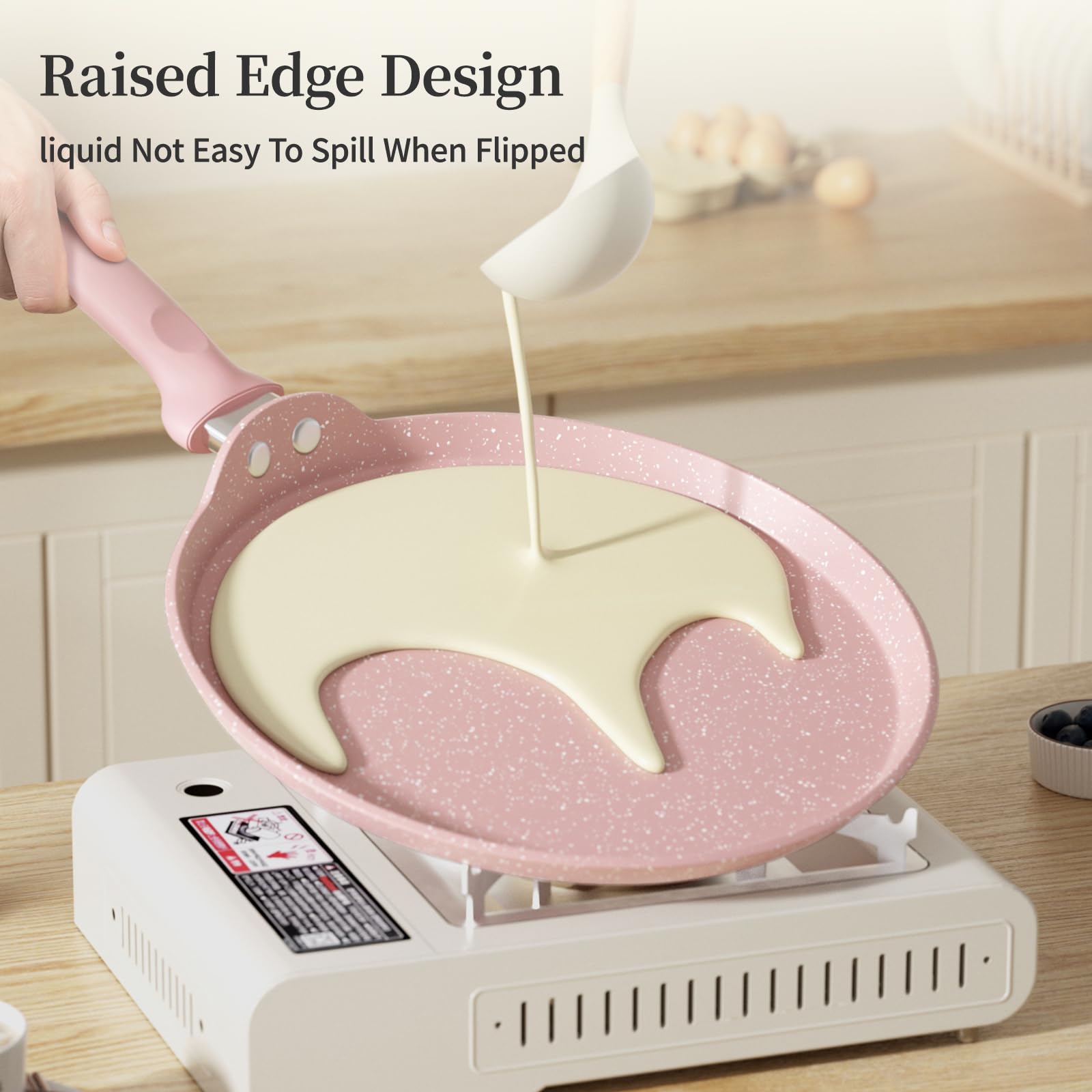 Sartén Innerwell Crepe Granito, acabado rosa para cocina moderna